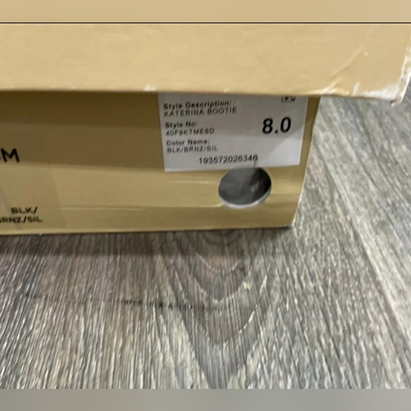 NEW Michael Kors MK Katerina Embellished Glitter Ankle Boot Black/Bronze 6.5 - Picture 3 of 12